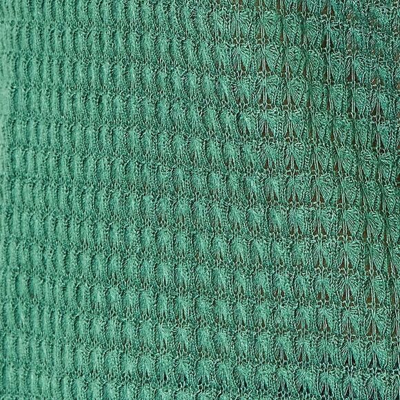 Culture Code Green Waffle Knit Long Sleeve Top Women's Short Sz Medium [6-8] - Picture 4 of 9